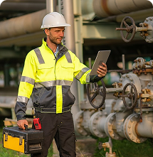 Technicien réalisant une consignation électrique sur installation industrielle