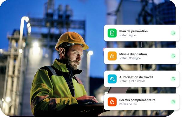 Équipe QHSE gérant les processus sécurité industriels sur Leaneo